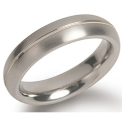 Boccia Ring, titanium model 0130-01 breedte: 5mm. (maat 65) - 14742