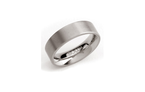 Boccia Ring, titanium model 0101-01 breedte:6mm. (maat 56) - 14817