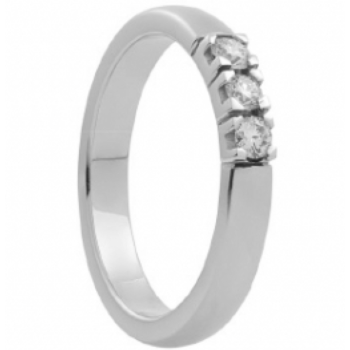 Eclat Alliance ring, model M703-3x5W 0.15ct.diamant (maat 18) - 14840