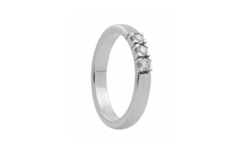 Eclat Alliance ring, model M703-3x5W 0.15ct.diamant (maat 18) - 14840
