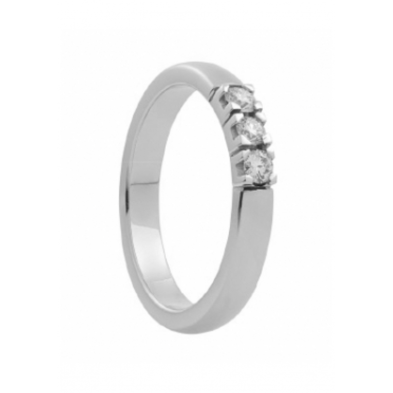 Eclat Alliance ring, model M703-3x5W 0.15ct.diamant (maat 18) - 14840