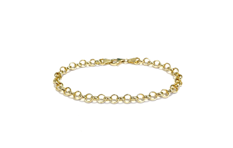 HC Armband, 14krt. goud "Jasseron" 4,8mm. (lengte: 19cm.) - 14905