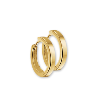 Oorringen, 14krt.goud (10x1.5mm.) - 14906 Oorringen, 14krt.goud (10x1.5mm.) - 14906