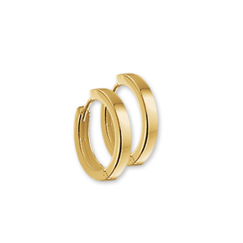Oorringen, 14krt.goud (10x1.5mm.) - 14906