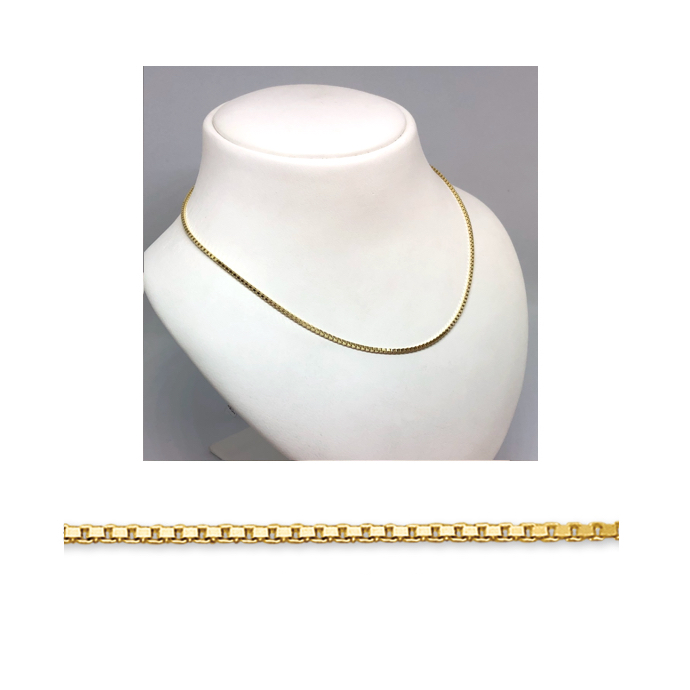 HC Collier, 14krt.geelgoud venetiaanse schakel 1,1mm. (lengte: 50cm.) - 15042