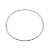 Bangle, zilver met scharnier massief halfrond 6mm. (diameter: 60mm.) - 18386