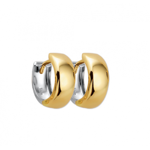 HC klapcreolen, 14krt.bicolour goud (12.5x5mm.) - 16321