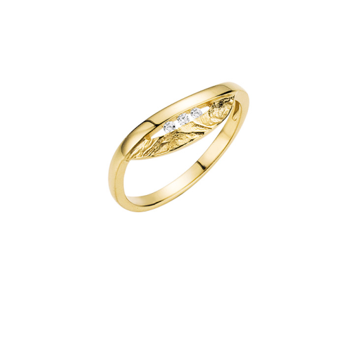 Sueno Ring, model 22-96 14krt.goud met 0.045ct.diamant (mt. 17,5) - 15187