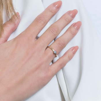 Zinzi Ring, model ZGR147 14krt.goud met zirkonia (mt.54) - 15203