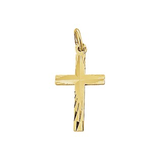 Hanger, 14krt.goud kruisje (12x22mm.) - 15220 Hanger, 14krt.goud kruisje (12x22mm.) - 15220