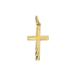 Hanger, 14krt.goud kruisje (12x22mm.) - 15220 Hanger, 14krt.goud kruisje (12x22mm.) - 15220