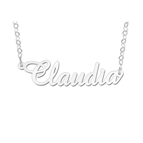 Naamketting, model Claudia (Zilver) lengte 42 cm. - 15349 Naamketting, model Claudia (Zilver) lengte 42 cm. - 15349
