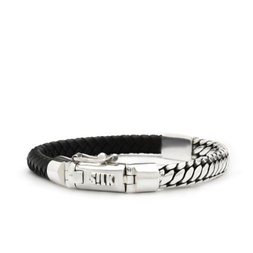 Silk Armband, model 854BLK (lengte 19cm) - 15403 Silk Armband, model 854BLK (lengte 19cm) - 15403