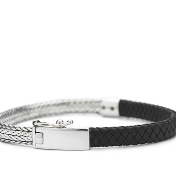 Silk Armband, model 369BLK (lengte 19cm) - 15405