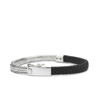 Silk Armband, model 369BLK (lengte 19cm) - 15405 Silk Armband, model 369BLK (lengte 19cm) - 15405