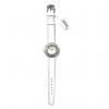 Sueno, dameshorloge, combinatie zilver/staal leder band - 15450 Sueno, dameshorloge, combinatie zilver/staal leder band - 15450