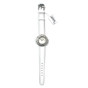 Sueno, dameshorloge, combinatie zilver/staal leder band - 15450