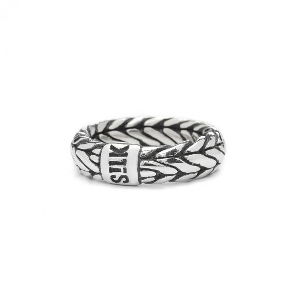 Silk Ring, zilver/oxie model 352 ZIPP Collectie (maat 18,5) - 15422 Silk Ring, zilver/oxie model 352 ZIPP Collectie (maat 18,5) - 15422