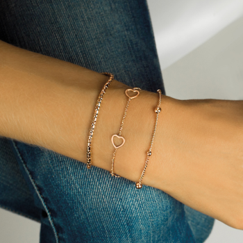 Zinzi Armband, model ZIA1188R hartjes (lengte: 18-20,5cm.) - 13320