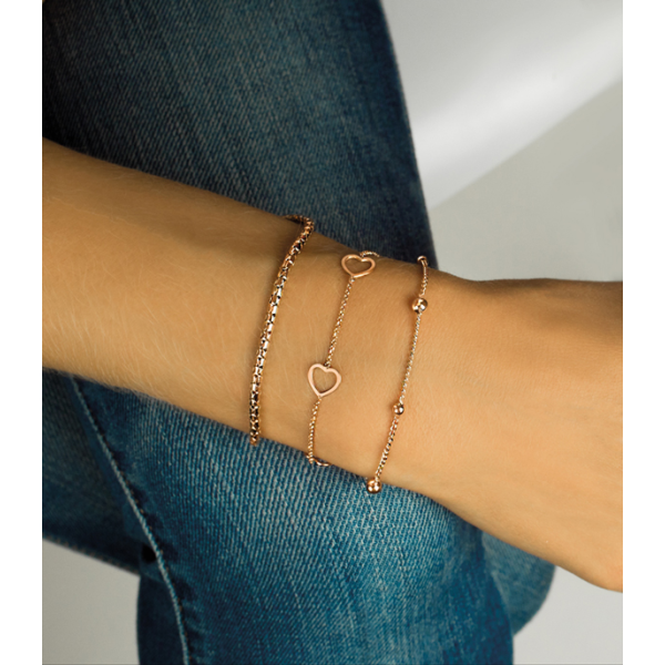 Zinzi Armband, model ZIA1188R hartjes (lengte: 18-20,5cm.) - 13320 Zinzi Armband, model ZIA1188R hartjes (lengte: 18-20,5cm.) - 13320
