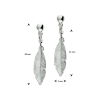 Oorstekers, zilver gerhodineerd veren - 15591 Oorstekers, zilver gerhodineerd veren - 15591