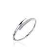 Bangle, zilver met zirconia met scharnier (60mm.) - 15599