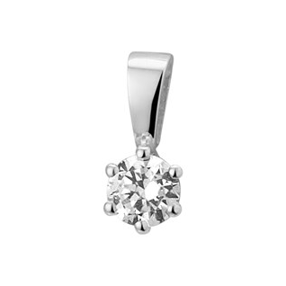 Hanger, 14krt.witgoud met zirconia (4mm.steen) - 15648 Hanger, 14krt.witgoud met zirconia (4mm.steen) - 15648