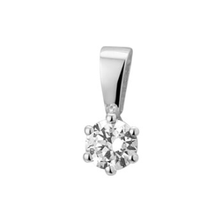 Hanger, 14krt.witgoud met zirconia (4mm.steen) - 15648 Hanger, 14krt.witgoud met zirconia (4mm.steen) - 15648