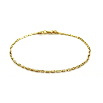 Armband, 14krt. goud valkenoog fantasie (18,5cm.) - 15657