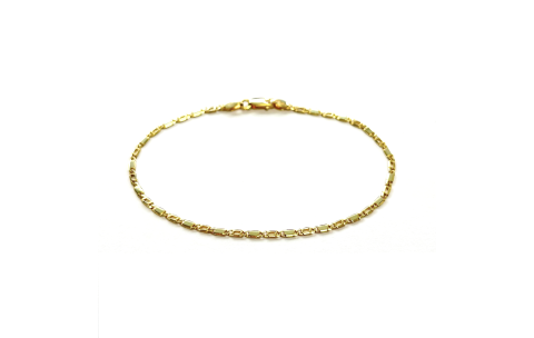 HC Armband, 14krt. goud valkenoog fantasie (18,5cm.) - 15657