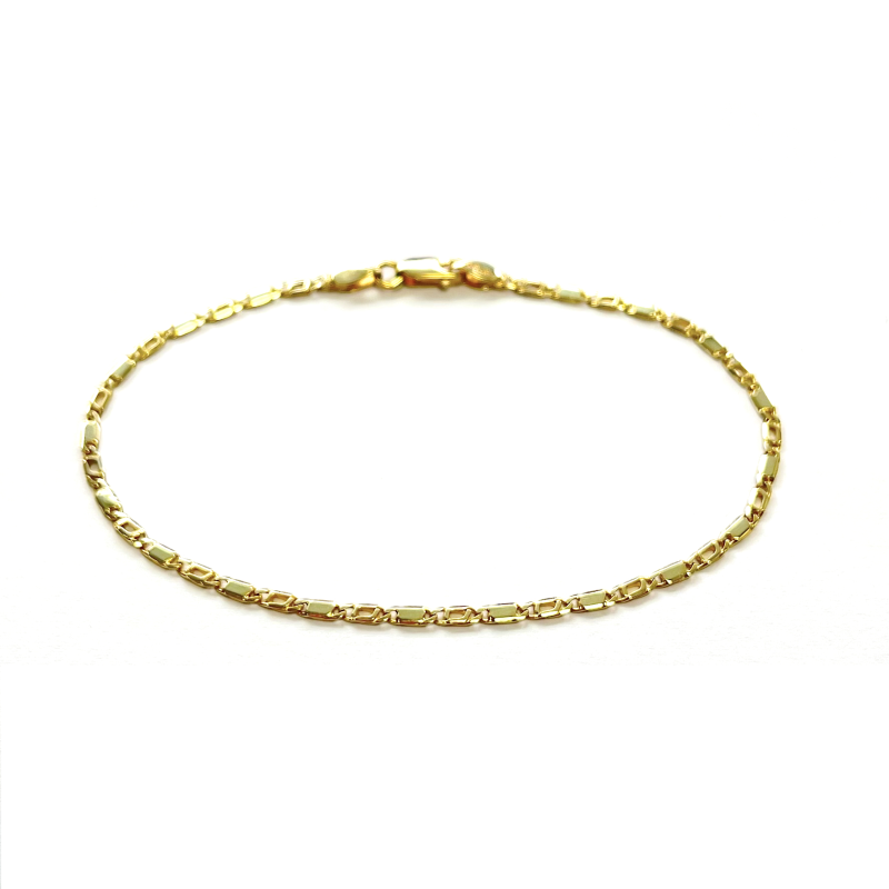 Armband, 14krt. goud valkenoog fantasie (18,5cm.) - 15657