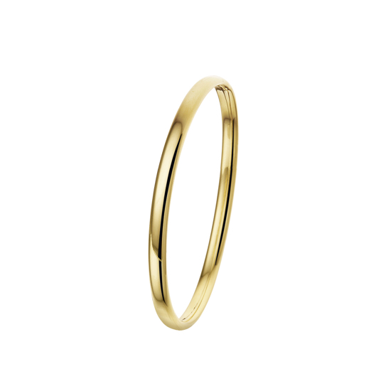 HC Slavenarmband, 14krt. goud met dopsluiting (breedte: 4mm.) D=60mm. - 15672