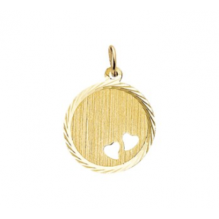 HC Hanger, 14krt.goud Graveerplaatje (16mm.) - 15716