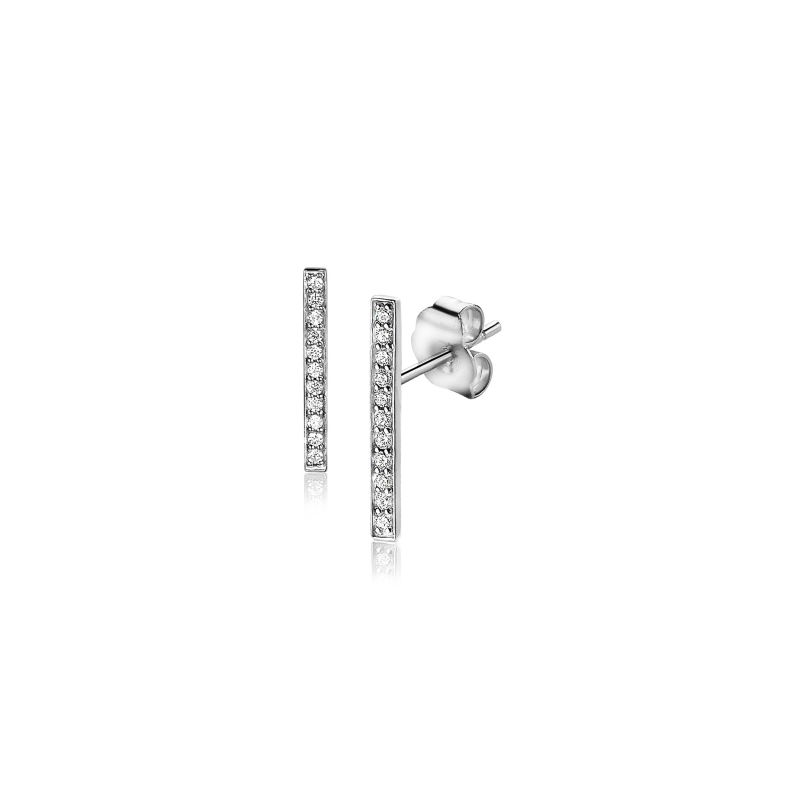Zinzi Oorknoppen, model ZIO1466Z (lengte 15mm.) - 15933 Zinzi Oorknoppen, model ZIO1466Z (lengte 15mm.) - 15933