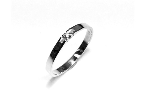 Eclat Alliance ring, model A303-1x3G 0.03ct.diamant (maat 17) - 13287