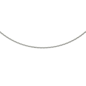 Collier, zilver gerhodineerd anker-schakel (41-45cm.) - 18507 Collier, zilver gerhodineerd anker-schakel (41-45cm.) - 18507