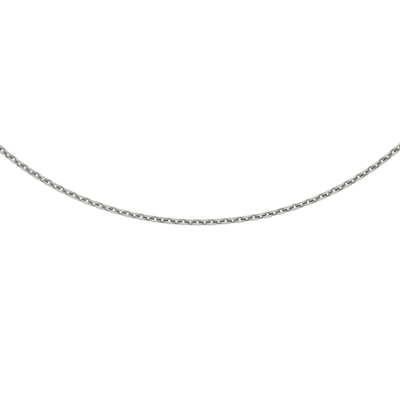 Collier, zilver gerhodineerd anker-schakel (41-45cm.) - 18507