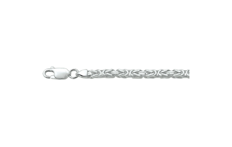 HC Collier, zilver koningsschakel 3mm. (lengte: 60cm.) - 16108