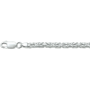 Collier, zilver koningsschakel 3mm. (lengte: 60cm.) - 16108 Collier, zilver koningsschakel 3mm. (lengte: 60cm.) - 16108