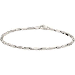 Armband, 14krt witgoud (lengte: 19,5cm.) - 18682 Armband, 14krt witgoud (lengte: 19,5cm.) - 18682