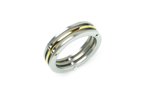 Boccia Ring, titanium model 0124-02 (maat 65) - 16121