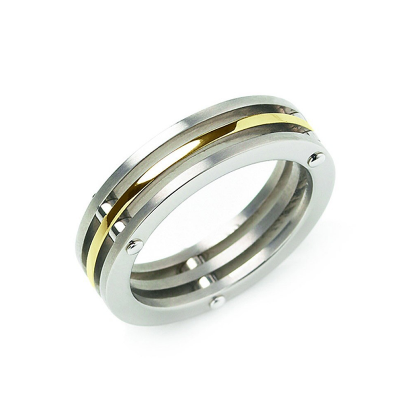 Boccia Ring, titanium model 0124-02 (maat 65) - 16121