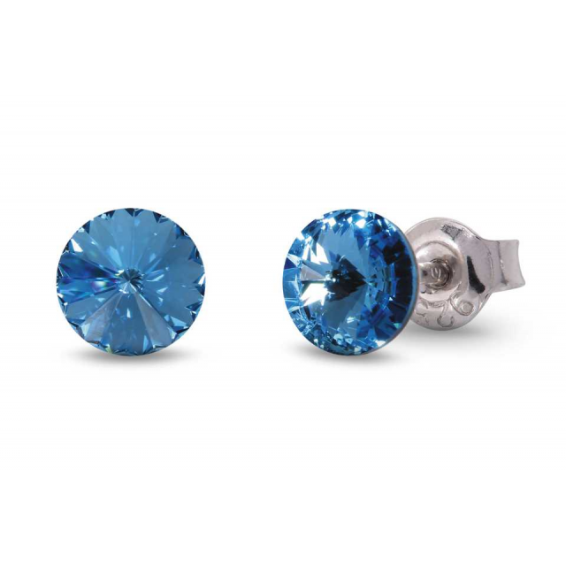 Spark Oorknoppen, model K1122SS29AQ small candy studs 6mm. - 16868 Spark Oorknoppen, model K1122SS29AQ small candy studs 6mm. - 16868