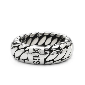 Silk Ring, zilver/oxie model 353 BOLD Collectie (maat 21) - 16867