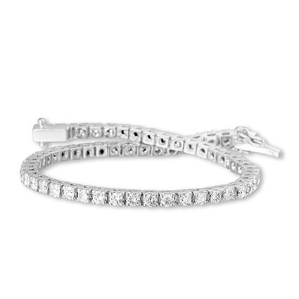 HC Armband, zilver met zirconia 3mm. (lengte 18cm.) - 16239