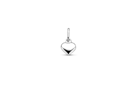 Hanger, 14krt.witgoud hartje (5,5mm.) - 16210