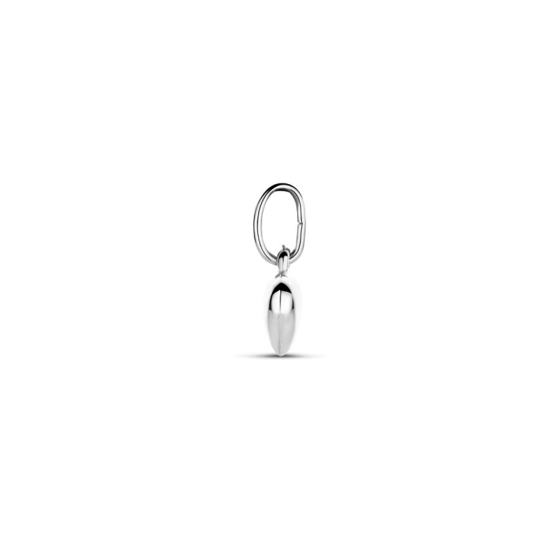 Hanger, 14krt.witgoud hartje (5,5mm.) - 16210