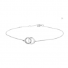 HC Armband, 14krt. witgoud (lengte: 16-18,5cm.) - 16211