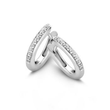 MY iMenso Oorringen, model 12-0070 zilver met zirconia - 17260