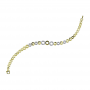 Armband, zilver/verguld met zirconia (lengte: 19cm.) - 17283